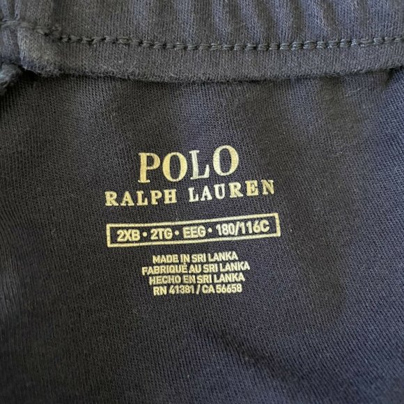 Polo Ralph Lauren Navy w/ White Leg Stripe Sweatpants Men's 2XB Big & Tall EUC - Picture 5 of 5